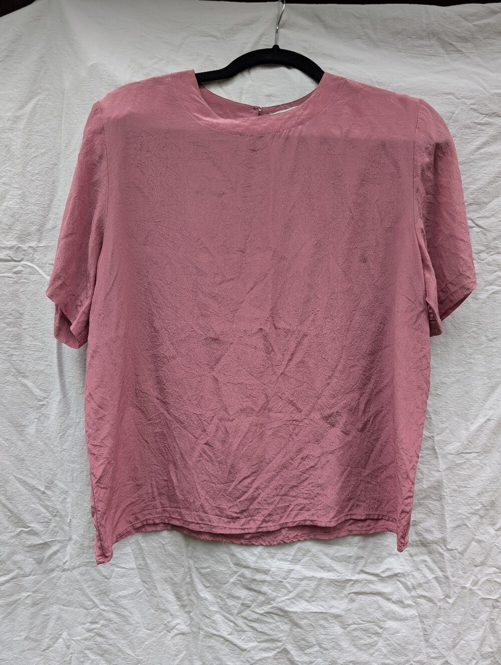 Anna and Frank Silk Vintage Blouse Pink Sz M